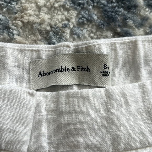 Abercrombie white linen pants size small and short length - Picture 2 of 2